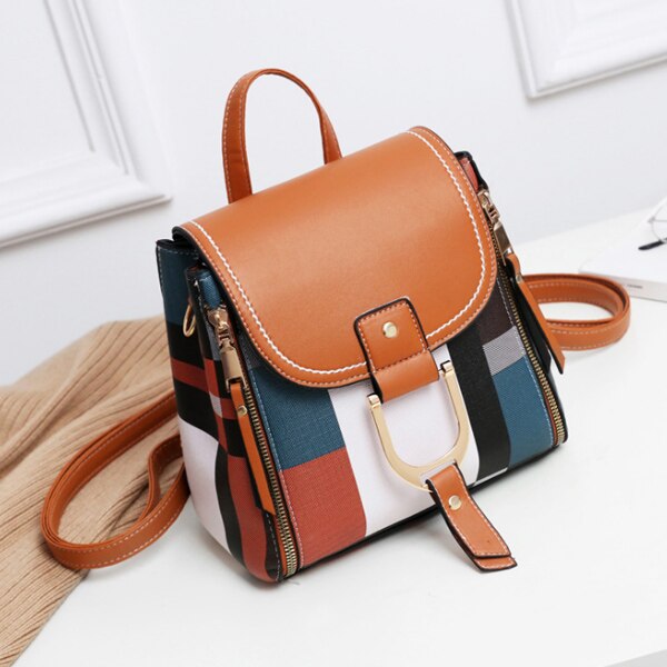 MULTICOLOR OXFORD LEATHER BACKPACK