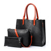 3PCS DARK BROWN HANDBAG SET