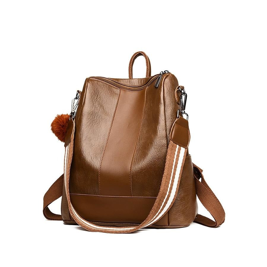 OIL LEATHER BROWN BACKPACK