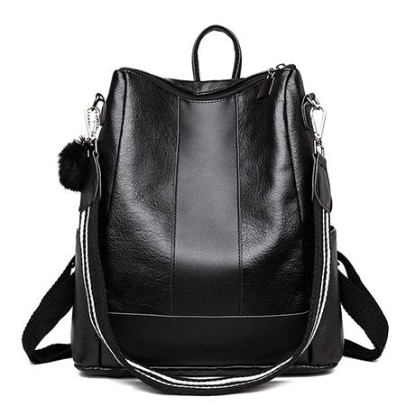 OIL LEATHER BROWN BACKPACK