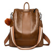 OIL LEATHER BROWN BACKPACK