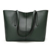 SOFT LEATHER HIGH CAPACITY BLACK TOTE BAG