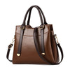 SOLID BROWN DARKER HANGER DETAILED HANDBAG