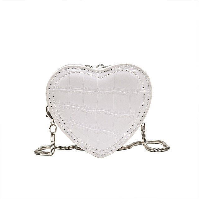 HEART SHAPED MINI RED CROSSBODY BAG