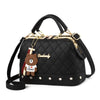 SHINSTONE DETAILED SQUARE BLACK HANDBAG/SHOULDER BAG