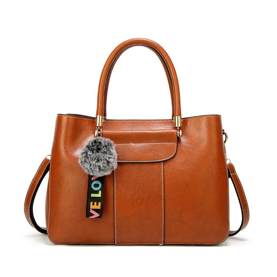 BROWN HIGH CAPACITY TOTE BAG