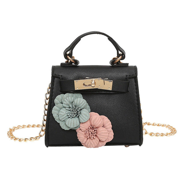 ELEGAND FLOWER DETAILED MINI SHOULDER BAG