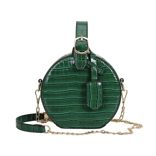 GREEN ROUND HANDBAG