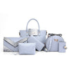 6PCS BEIGE AND GREY BAG SET