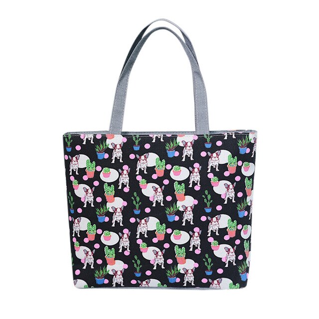 CUTE CAT PRINTED CANVAS BAG