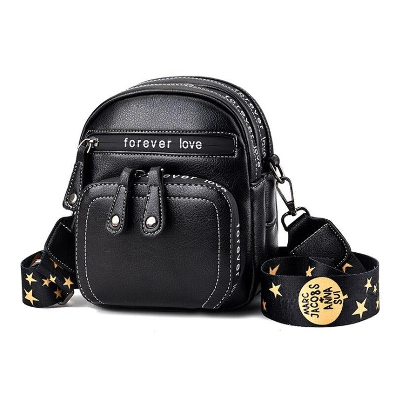 "FOREVER LOVE" PRINTED SHOULDER BAG