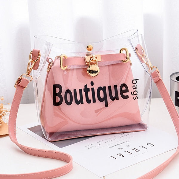 TRANSPARENT HIGH QUALITY SHOULDER BAG