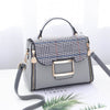 PLAID FLAP DETAILED GREY SHOULDER BAG