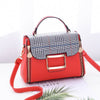 PLAID FLAP DETAILED GREY SHOULDER BAG