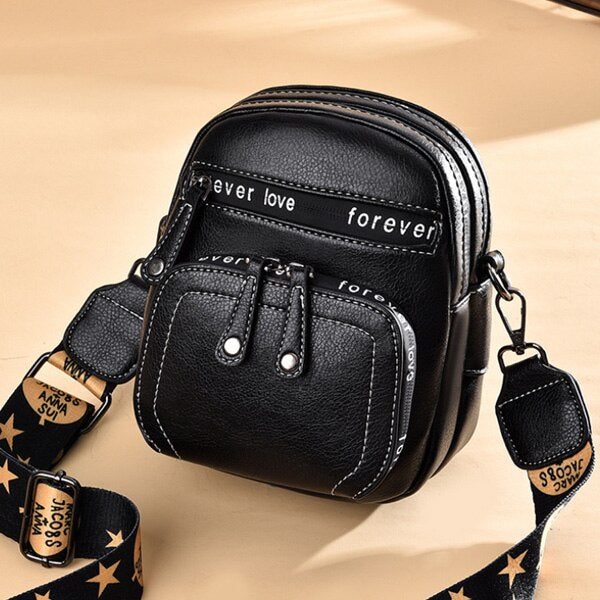 "FOREVER LOVE" PRINTED SHOULDER BAG