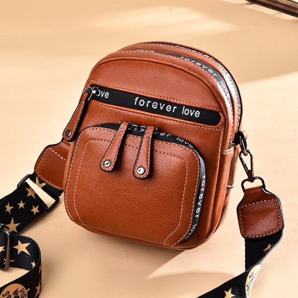 "FOREVER LOVE" PRINTED SHOULDER BAG