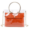 TRANSPARENT ROUND HANGER DETAILED HANDBAG