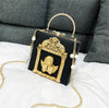 GOLD LOVE ANGEL EMBOSSED HANDBAG