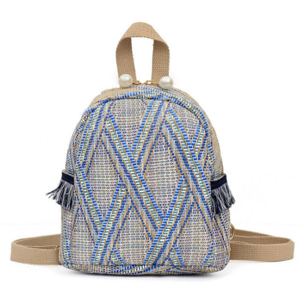 BLUE LINE DETAILED BACKPACK