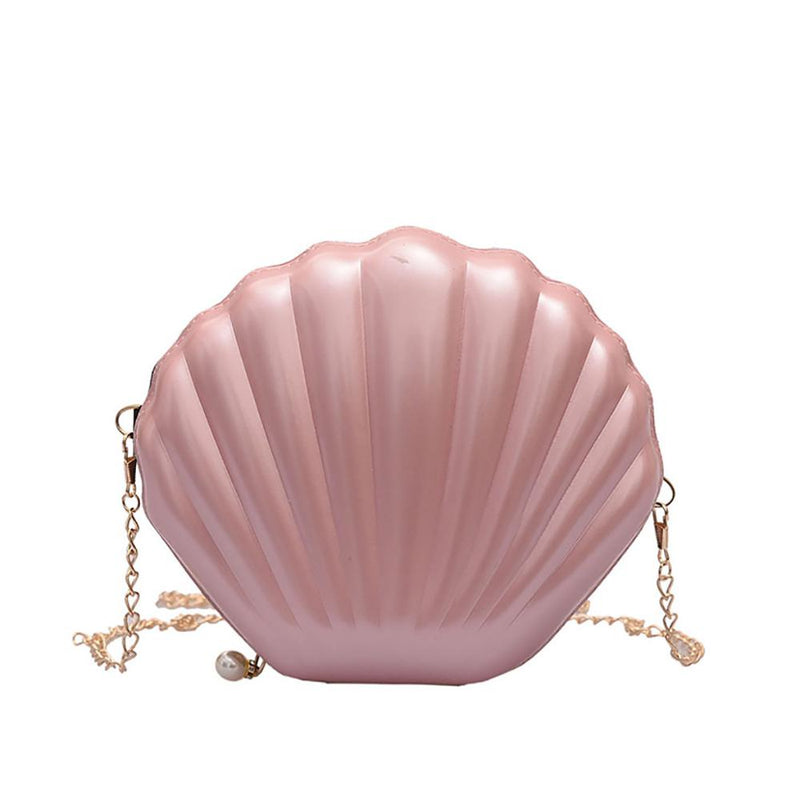 PINK SHEEL SHAPED SHOULDER BAG