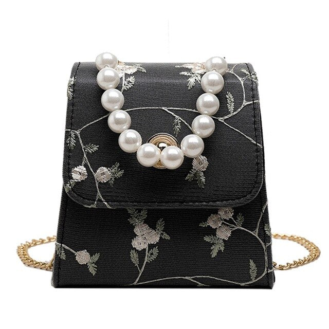 EMROIDERY FLOWERS DETAILED HANDBAG