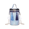 CYLINDER TASSEL DETAILED CROSSBODY BAG