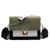 GREEN PU LEATHER SHOULDER BAG