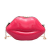 CLACK LIP SHAPED SHOULDER BAG