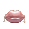 CLACK LIP SHAPED SHOULDER BAG