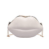 CLACK LIP SHAPED SHOULDER BAG