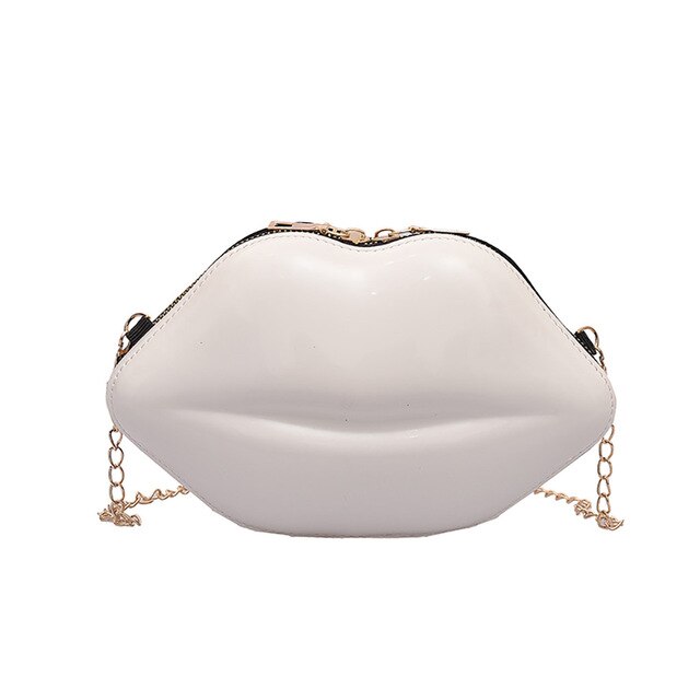 CLACK LIP SHAPED SHOULDER BAG