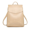 BASIC SOLID PU LEATHER BACKPACK