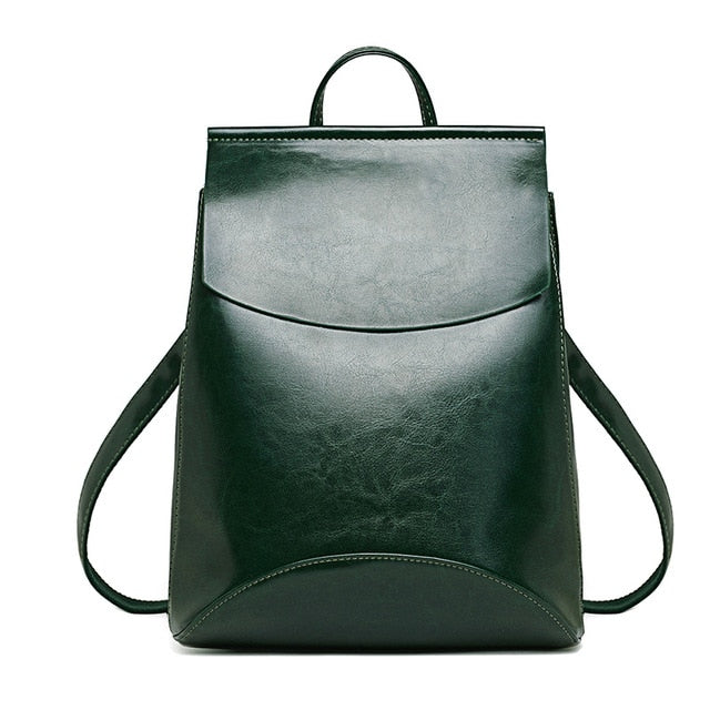 BASIC SOLID PU LEATHER BACKPACK