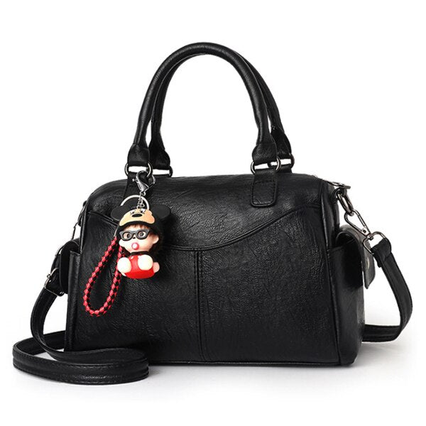 CARTOON TASSEL DETAILED HANDBAG