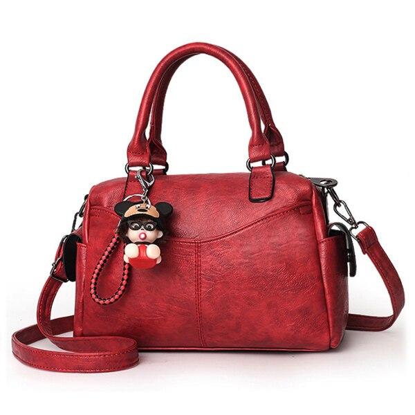 CARTOON TASSEL DETAILED HANDBAG