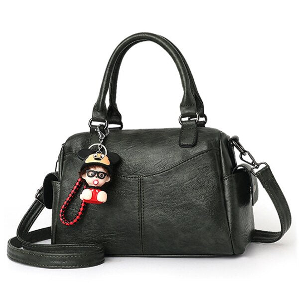 CARTOON TASSEL DETAILED HANDBAG