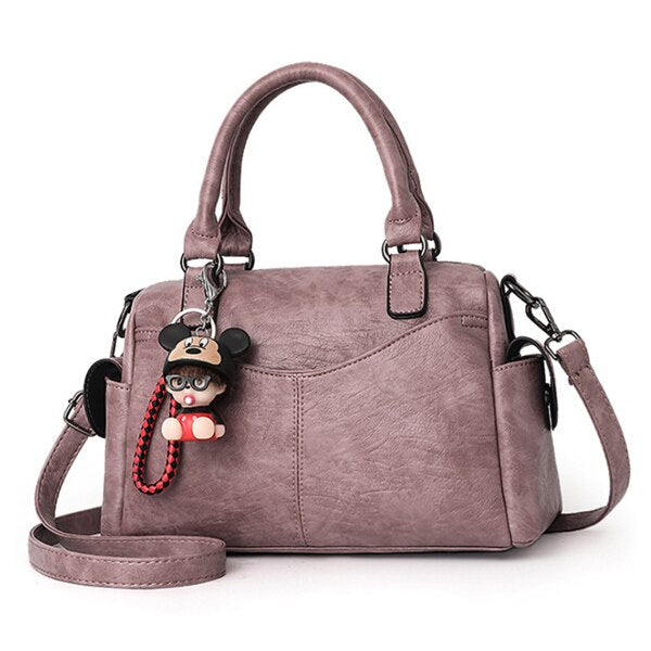 CARTOON TASSEL DETAILED HANDBAG