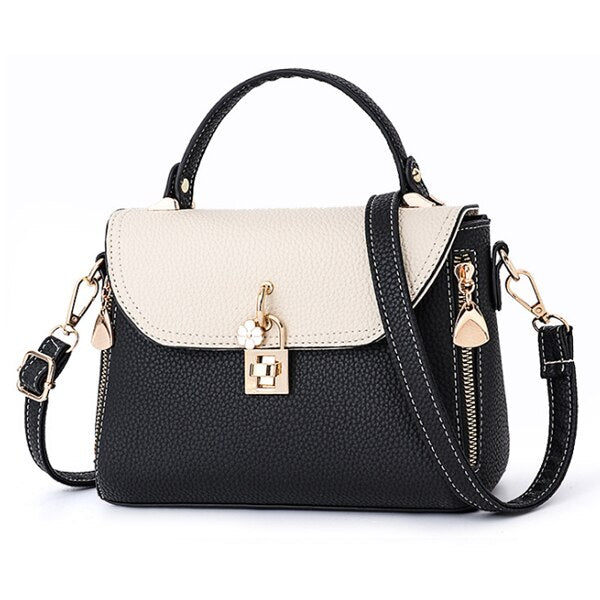 CONTRAST COLORS SHOULDER BAG