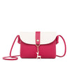 PINK AND WHITE DEER TASSEL DETAILED SHOULDER BAG