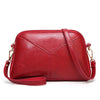 RED BASIC PU LEATHER SHOULDER BAG