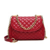 GOLD CHAIN DETAILED RED SHOULDER BAG