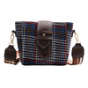 MULTICOLOR PLAID PATTERINED SHOULDER BAG