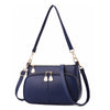 NAVY FRONT POCKET DETAILED SHOULDER BAG