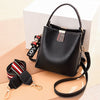 BLACK SOFT PU LEATHER  SHOULDER BAG