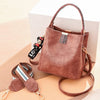 BLACK SOFT PU LEATHER  SHOULDER BAG