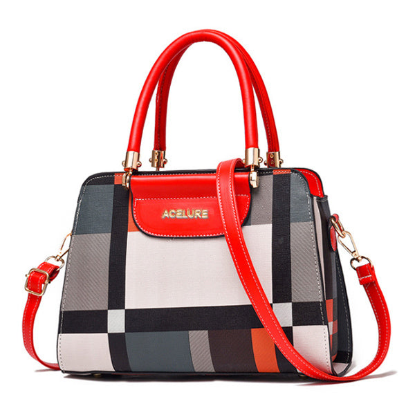 COLORFUL PATCHWORK PATTERNED HANDBAG