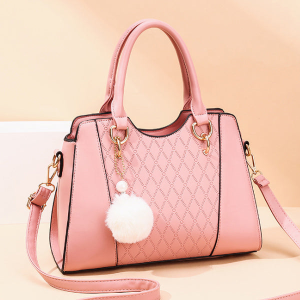 HAIRBALL TASSEL DETAILED HIGH QUALITY HANDBAG