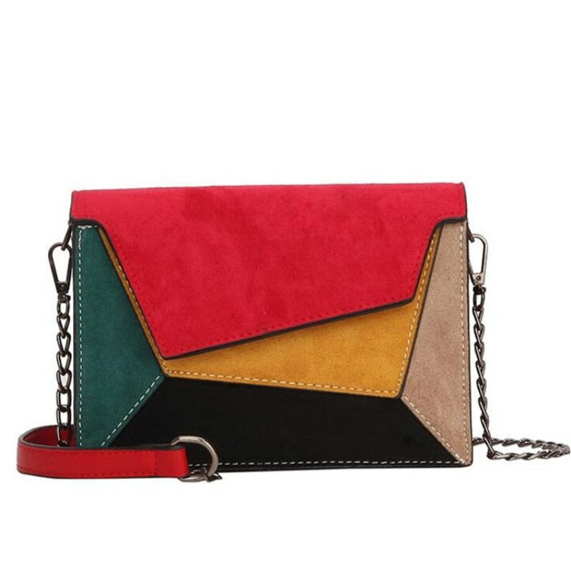 COLORFUL MATTE VELVET SHOULDER BAG