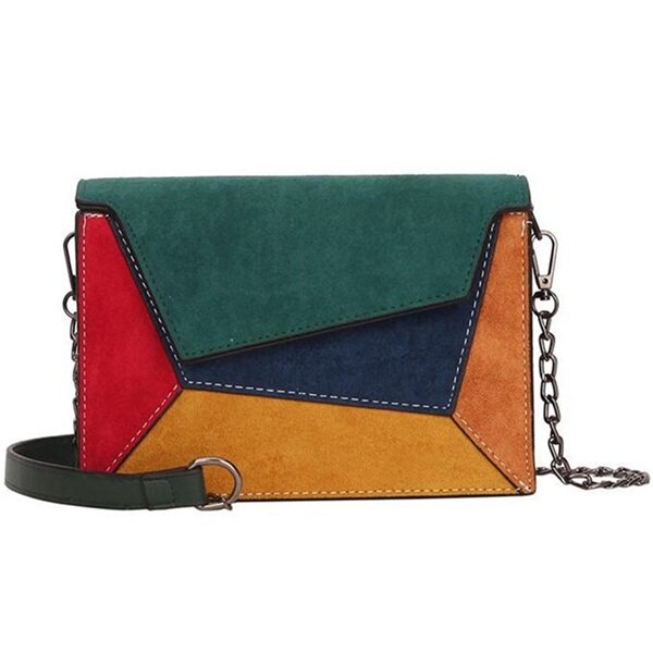 COLORFUL MATTE VELVET SHOULDER BAG