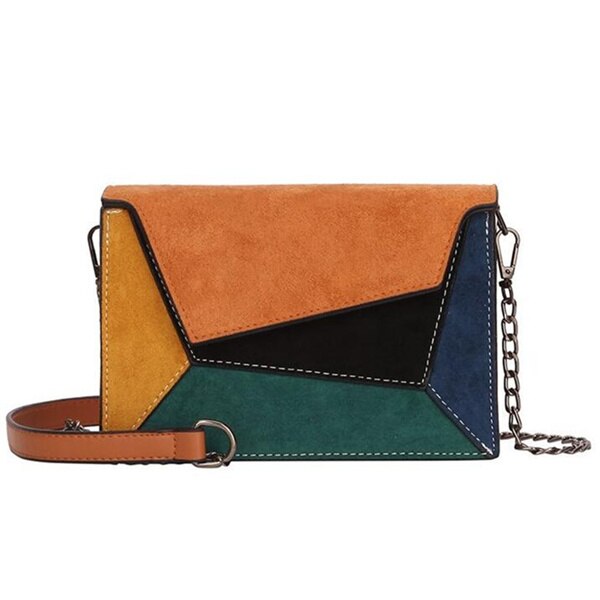 COLORFUL MATTE VELVET SHOULDER BAG